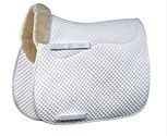Roma Black Merino Sheepskin Square All Purpose Saddle Pad