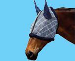 Roma Plaid Horse Fly Mask with Ears