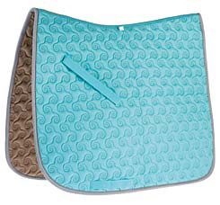 Roma Ecole Contrast Stitch Swirl Quilt Saddle Pad