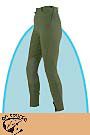 On Course Ladies Cotton Naturals Side Zip Riding Breeches