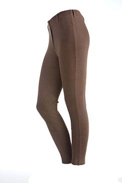On Course Ladies Cotton Natural Pull On Riding Breeches