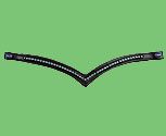 Collegiate V Shaped Swarovski Crystal Browband