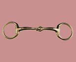 JP Korsteel Gold Bradoon Eggbutt Snaffle Bit