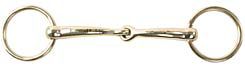 JP Korsteel Gold Loose Ring Bradoon Snaffle Bit