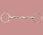 JP Korsteel Gold Loose Ring Bradoon Snaffle Bit