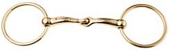 JP Korsteel Gold Loose Ring Snaffle Bit