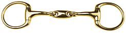 JP Korsteel Gold Oval Link Eggbutt Bradoon Snaffle Bit
