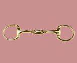 JP Korsteel Gold Oval Link Eggbutt Bradoon Snaffle Bit
