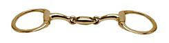 JP Korsteel Gold Oval Link Eggbutt Snaffle Bit