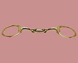 JP Korsteel Gold Oval Link Eggbutt Snaffle Bit