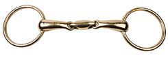 JP Korsteel Gold Oval Link Loose Ring Snaffle