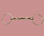 JP Korsteel Gold Oval Link Loose Ring Snaffle