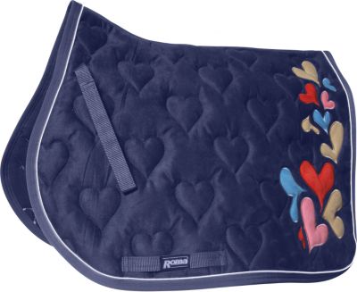 Roma Ecole Suede Heart CC Saddle Pad