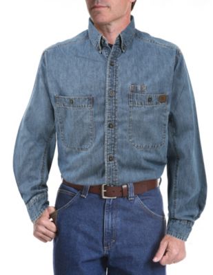 Riggs Workwear Mens Denim Work Shirt Best Price