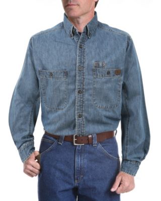 Riggs Workwear Mens Big and Tall Denim Work Shirt Best Price