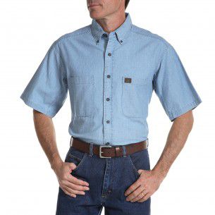 Riggs Workwear Mens Chambray Work Shirt Best Price