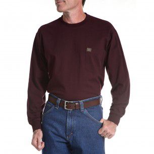 Riggs Workwear Mens Long Sleeve Pocket Tee Best Price