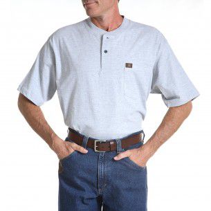 Riggs Workwear Mens Short Sleeve Henley Shirt Best Price