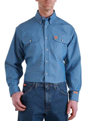 Riggs Workwear Mens Fire Retardant Denim Shirt Best Price