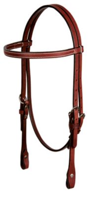 Weaver Doubled Stitched Bridle Leather Browband Headstall