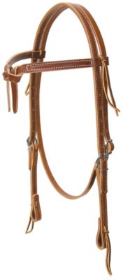 Weaver Deluxe Latigo Leather Knotted Browband Headstall