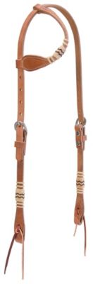 Weaver Sliding Ear Headstall with Rawhide Accents