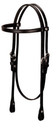 Weaver Black Leather Browband Headstall