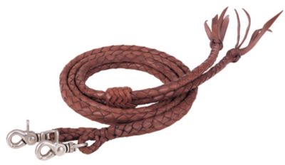 Weaver Round Braided Latigo Split Reins