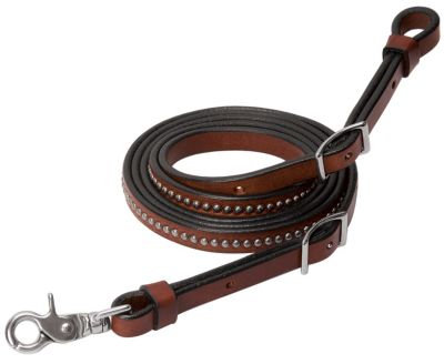 Weaver Bridle Leather Roper Rein with Etched Spots