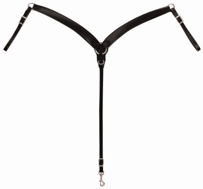Weaver Contoured Black Leather Breast Collar