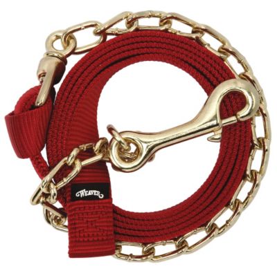 Weaver Nylon Lead Rope with Brass Plated Chain