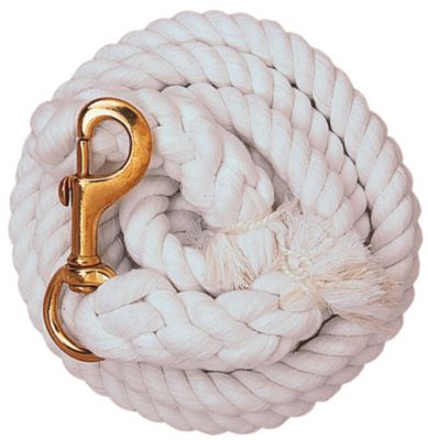 Weaver White Cotton Lead Rope with Solid Brass Snap