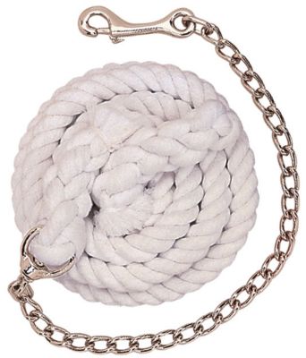 Weaver White Cotton Lead Rope with Chain