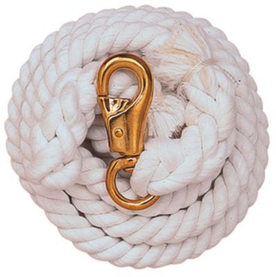 Weaver White Cotton Lead Rope with Bull Snap