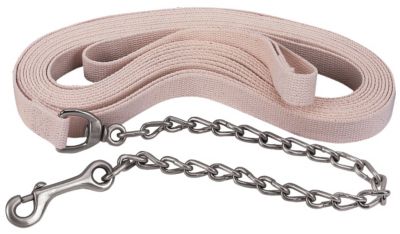 Weaver Flat 27' Cotton Lunge Line with Chain