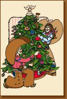WYO-Horse Decorating Tree Holiday Card Set