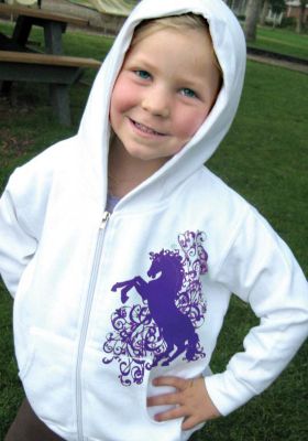 WYO-Horse Junior Rear Up Zipper Hoodie