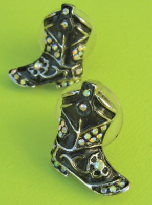 WYO-Horse Cowgirl Boot Earrings