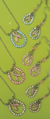 WYO-Horse Pink Horseshoe and Ribbon Necklace