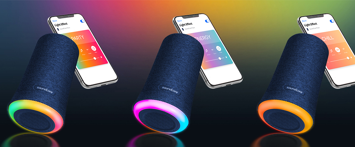 Parlante Bluetooth Soundcore Flare Azul - Características