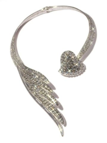 Wraparound Heart Wing Necklace