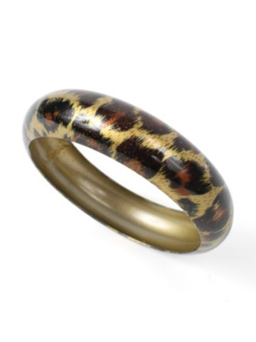 Large Animal Print Metal Bangle details, images and more