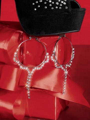 Rhinestone Hoop Earring
