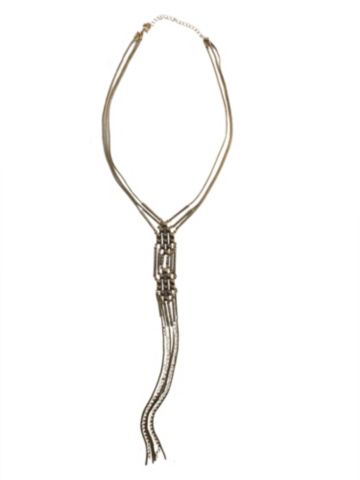 Rhinestone Fringe Necklace