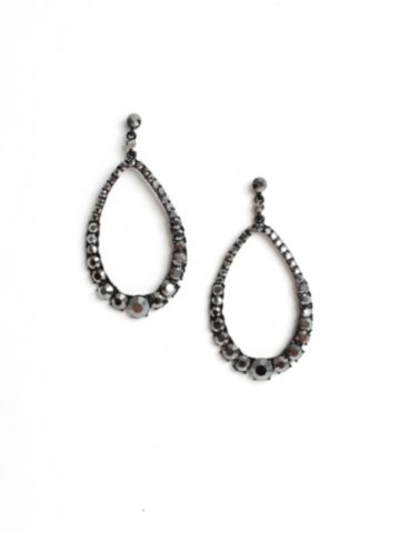 Rhinestone Oval Earring 
