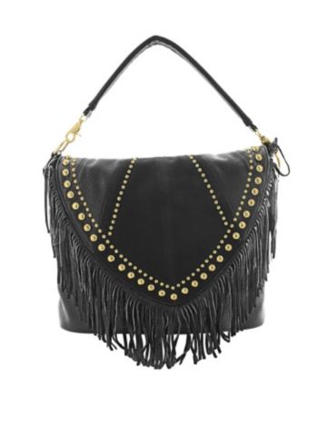 fringed messenger bag