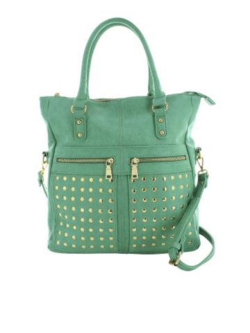Studded Double Pocket Tote