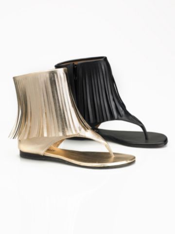 Buy Unhinged Fringe Flat Sandal, see details about this Sexy Lingerie and more