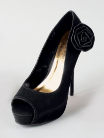 Rose Detail Peep-Toe Pump