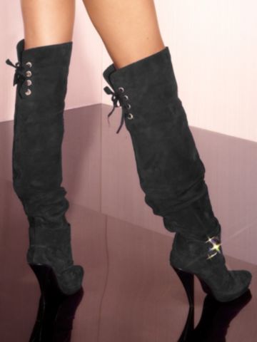Buckled Thigh High Boot